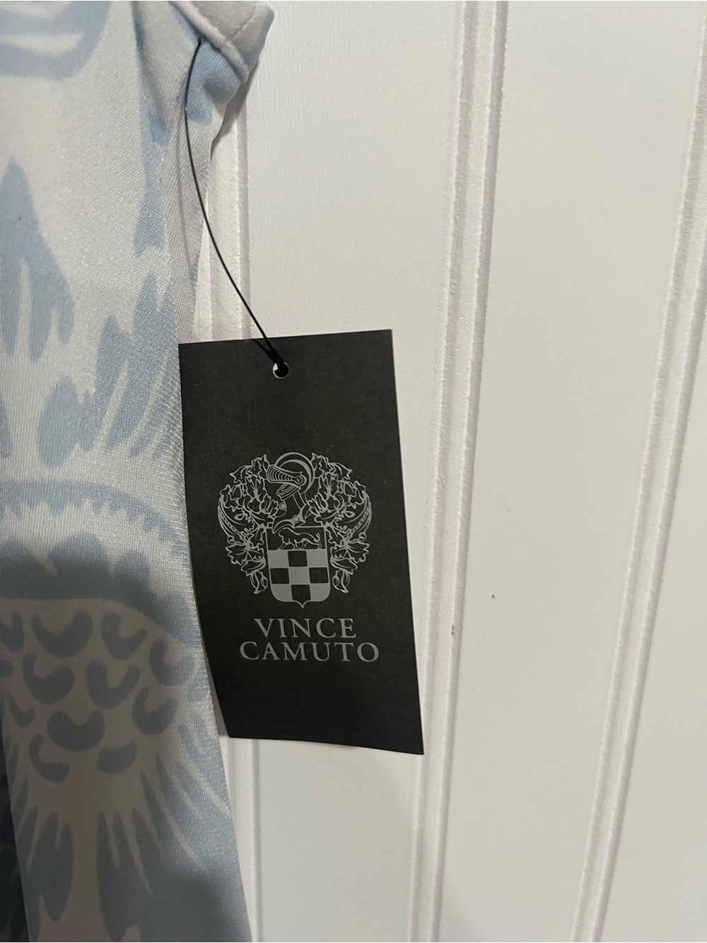 Vince Camuto Sleeveless Floral Maxi Dress in Light Blue and White - Picture 3 of 4